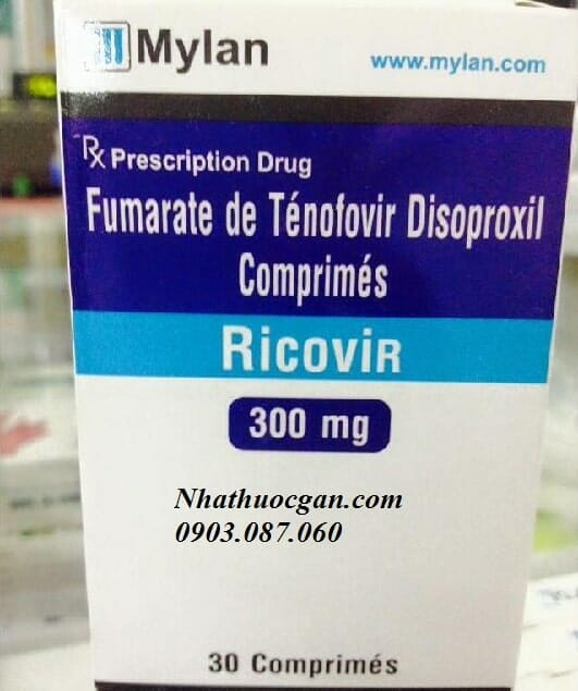 Thuốc Ricovir 300mg điều trị viêm gan B và HIV