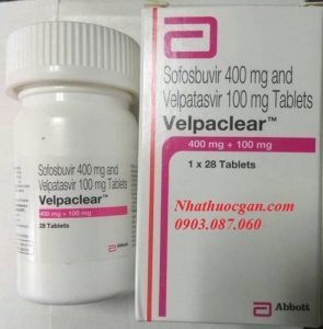 thuoc velpaclear bao gom sofosbuvir 400mg va velpatasvir 100mg - cong dung thuoc velpaclear la gi-min