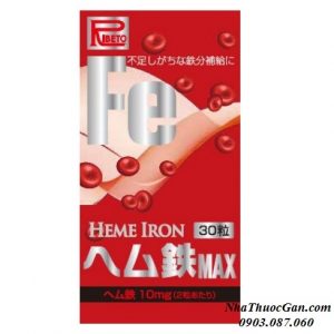 heme iron max la gi, gia heme iron max bao nhieu - nha thuoc gan